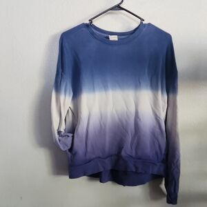 Blue and White Ombre Sweatshirt